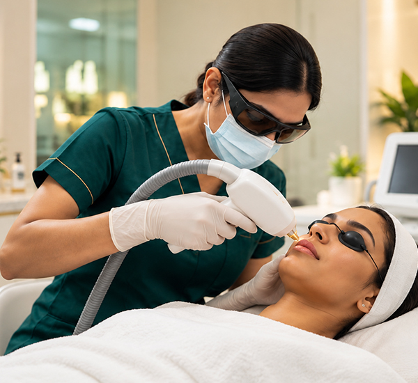 Professional dermatology laser treatment
